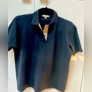 Burberry Polo Women Size L Color Black Nova Check Trim